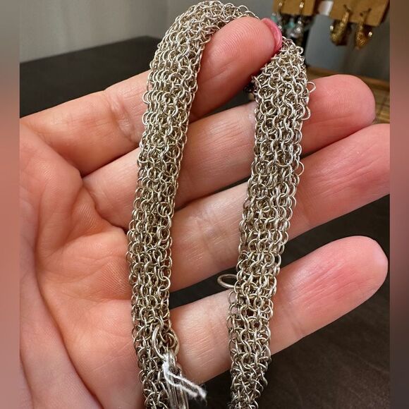 Solid Sterling silver chain mail bracelet! - Picture 2 of 9
